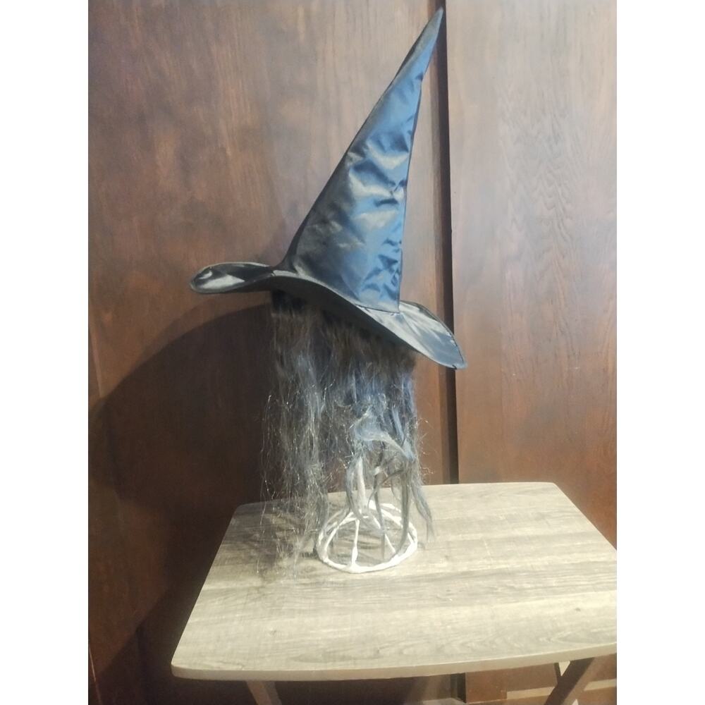 Wicked Witch Sequin Romper & Hat /w hair Halloween Costume Womens Small 2 piece - Picture 8 of 11
